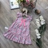 váy tay tiên nơ cổ đuôi cá size 4-8  -VT20255-